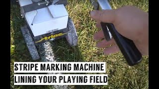 How to Use a Stripe Marking Machine | Spray Paint Lines on your Playing Field  | Soccer Football