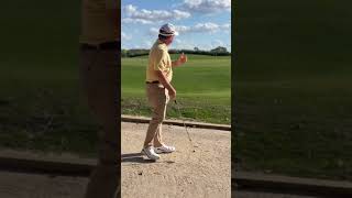 👆Full Lesson Link. Coquina shell cart path shot. Spinner with strategy. #golfswing #golf #golftips