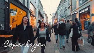 Copenhagen, Denmark 🇩🇰 Busy Afternoon Walk in Downtown Strøget 2022 February 4k