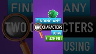 Finding 2 characters in Excel using Flash Fill in Excel by Pavan Lalwani shorts #shorts #exceltips