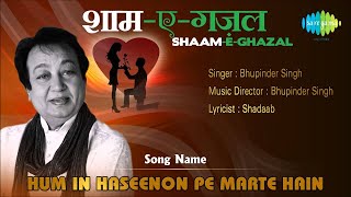 Hum In Haseenon Pe Marte Hain | हम इन हसीनों पे मरते हैं | Shaam-E-Ghazal | Bhupinder Singh Old Song