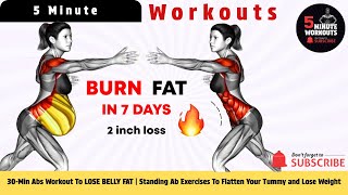 🔥30-Min Abs Workout To LOSE BELLY FAT  Standing Ab Exercises To Flatten Your Tummy and Lose Weight