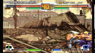 SVC CHAOS: Snk vs Capcom Fightcade Casuals 4 match k.n9999 vs Age