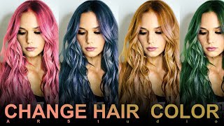 How To Change Hair Color In Photoshop | Photoshop Tutorial | ARStudio | 2022