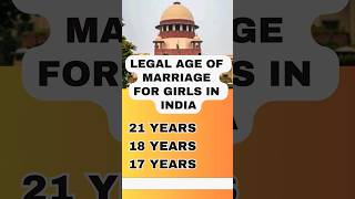 Legal Marriage Age For Girls in India | Marriage