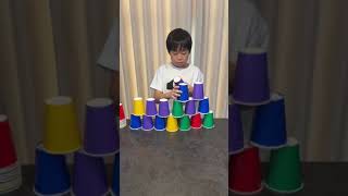 Building with cups!! Part26 #shorts #レオ