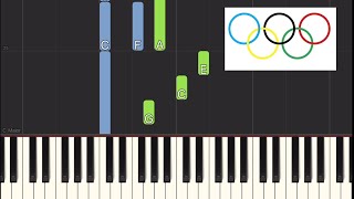 Olympic Fanfare And Theme | EASY Piano Tutorial with Real Sound | John Williams