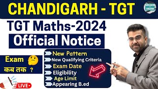 CHANDIGARH TGT Maths 2024 Official notification