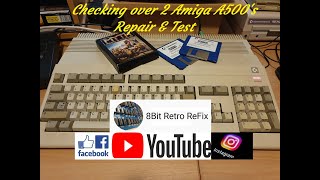 Checking over 2 Commodore Amiga A500's Repair & Test's