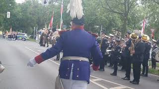 Aufmarsch und Abnahme zur Parade|Schützenfest Neuss Gnadental 2022|