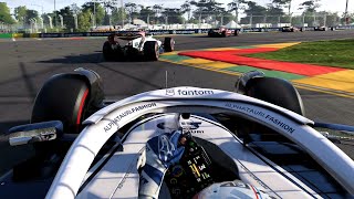 F1 22 gameplay of the New AUSTRALIA Track Layout