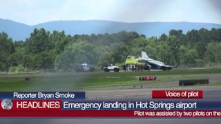 Emergency landing in Hot Springs Airport