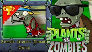 ZOMBIE NIMBLE ZOMBIE QUICK vs SUPER SPPED PLANTS  |Plants vs Zombies