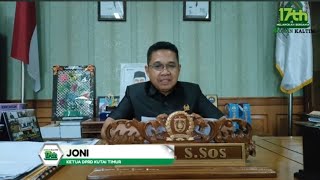 Ucapan HUT ke 17 #KoranKaltim dari KETUA DPRD KAB. KUTAI TIMUR