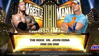 WWE 2K24 Rock vs John cena Wrestlemania