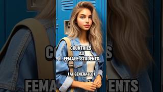 AI Draws Countries As Female Students #ai #aiart #shorts #students #female #countries #girls