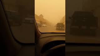 Saudi Arabia's capital having sand disaster, facing problem on road#short#sand