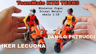 Miniatur Figur || Danilo petrucci, Iker Lecuona Dan Diecast Maisto KTM Tech3, skala 1:18