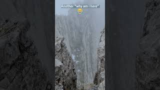 The only "safe" place hiking up the last part to Säntis in Appenzell