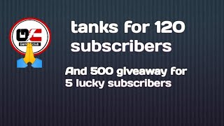 thank for 120 subscribers giveaway