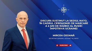 Ceremonia de marcare a 2 ani de război al Rusiei împotriva Ucrainei, la sediul NATO