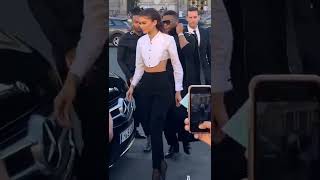 Zendaya attends Armani fasion show in Paris || #zendaya #spidermannowayhome #tomholland #shorts