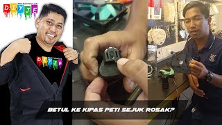 Betul ke kipas peti sejuk rosak?