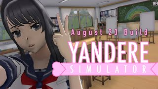 Yandere Simulator- August 23 Build updates