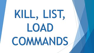 KILL COMMAND, LIST COMMAND, LOAD COMMAND | BASIC Commands | Matric 10th | Computer | Urdu