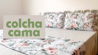 COLCHA de cama de casal - Com PESEIRA - Passo a passo - FÁCIL