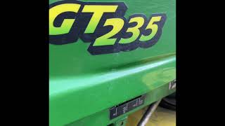 Installing the mower deck on John Deere GT235 tractor