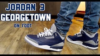 Jordan 3 Georgetown Review & On Foot