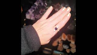 Midnight Moon® Blue Goldstone & Moonstone Ring!