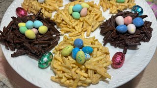 2-Ingredient Easter Nests - Sweet & Salty Treat! 🐰🐣