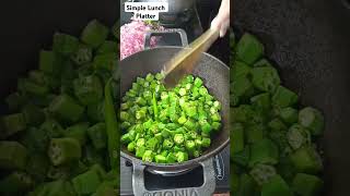 Simple Lunch Platter with Healthy Bhindi ki Sabji #youtubeshorts #shorts