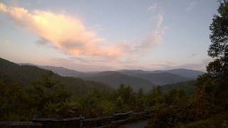 Sunrise from the Cataloochee Valley Overlook