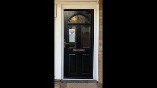 Automatic composite front door opener for disabled resident