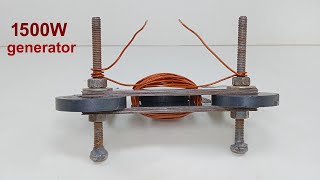 I Make 220V free electricity generator free energy power Home Made with 100% copper wire