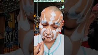 इस आदमी ने बनाया अपने चेहरे पर दुनिया की सबसे खतरनाक painting 😱🎨#shorts #viral #craft