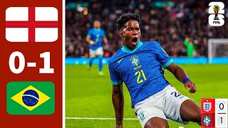 England vs Brasil 0-1 Highlights & All Goals 2024 - Endrick Goal