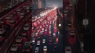 China’s traffic in the national holiday زحام شديد في اول ايام العيد الوطني في الصين