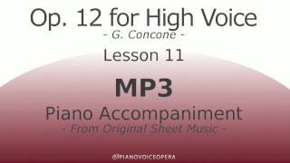 Concone Op 12 High Voice Piano Accompaniment Lesson 11