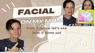 Doing a Facial on my mom let’s see how it goes* extremely funny ￼