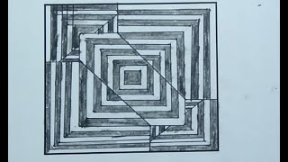 Easy Optical illusion drawing patterns | Drawing tricks Easy art #8