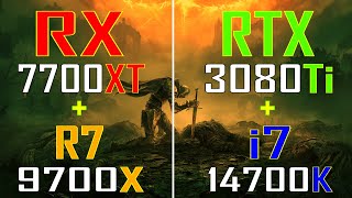 RX 7700XT + RYZEN 7 9700X vs RTX 3080Ti + INTEL i7 14700K || PC GAMES TEST ||