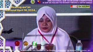 Beautiful video Reading qur'an National April 18, 2024.. Mashahllah..