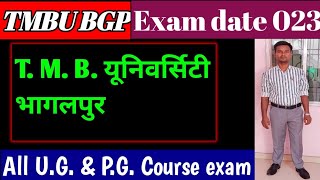 TMBU pg ug exam schedule | TMBU part -2 subsidiary exam date | Examination calander 2023 by universi