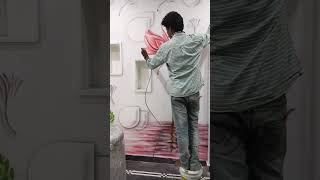 3dwall easy flowers airbrush wall painting designs#shorts