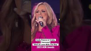 Carly Pearce and Trisha Yearwood permform She’s In Love With The Boy at the 2023 ACM Awards