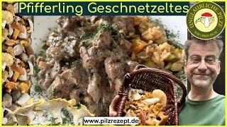 Pfifferling Geschnetzeltes mit Rindfleisch und Gemüsereis - Pilze suchen & zubereiten im Juni 2024